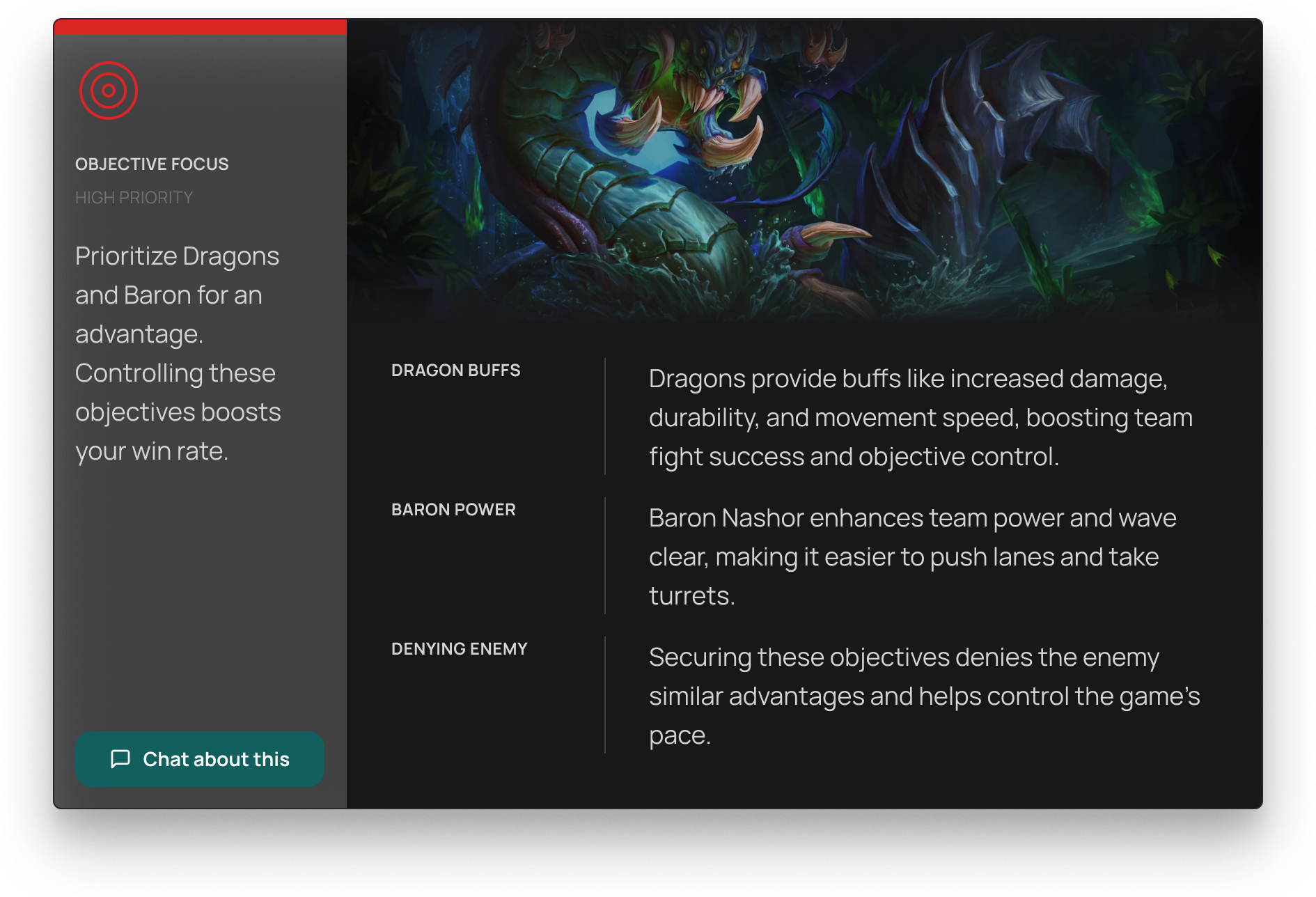 Expanded insight modal showing detailed coaching advice
